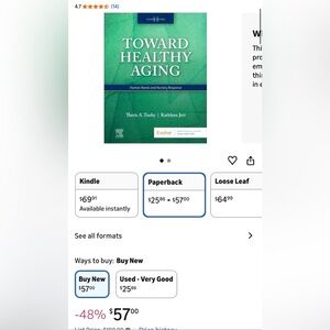 Aging: Human Needs and Nursing Response Paperback